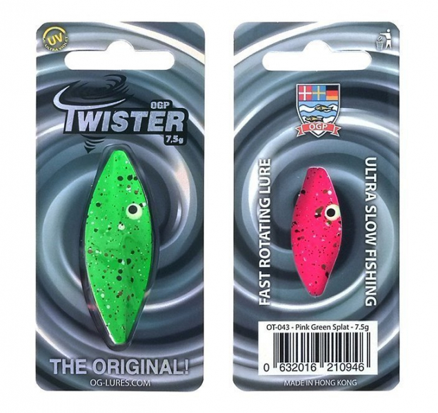 Twister - Pink Green Splat - 7,5 g i gruppen Fiskedrag / Skeddrag hos Örebro Fiske & Outdoor AB (OT-043)