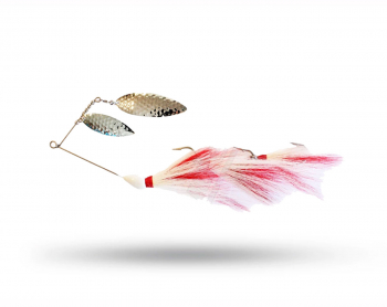 CJs Magnum Tandem Willow Spinnerbait - Red White