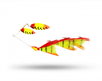 CJs Magnum Tandem Willow Spinnerbait - Red Fire Tiger