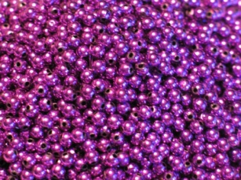 Texas & Carolina bead 8 mm - Metallic Purple