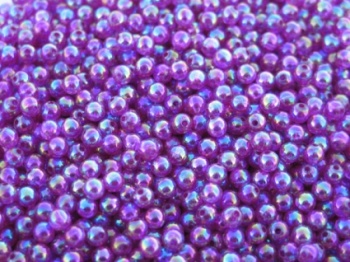 Texas & Carolina bead 8 mm - Pearlized Transparent Purple