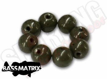 Bass Matrix Force Beads 8mm - Pumpkin Green