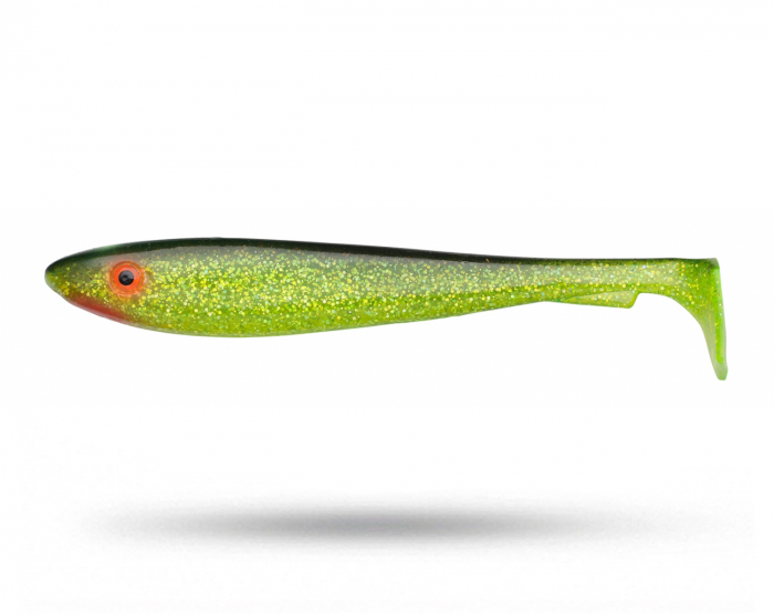 SvartZonker McRubber Shad 23cm Black'n Chartreuse i gruppen Fiskedrag / Gäddjiggar hos Örebro Fiske & Outdoor AB (103319)