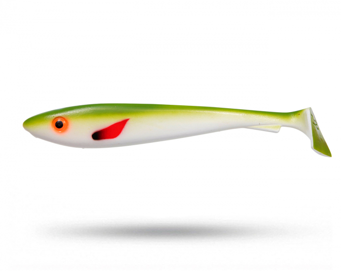 SvartZonker McRubber Shad 17cm UV Olive White i gruppen Fiskedrag / Gäddjiggar hos Örebro Fiske & Outdoor AB (103429)