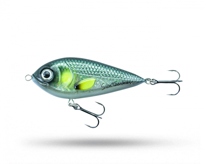 Svartzonker Squarepusher 7 cm/20 g - Green Sunshine i gruppen Fiskedrag / Abborrwobbler hos Örebro Fiske & Outdoor AB (116309)