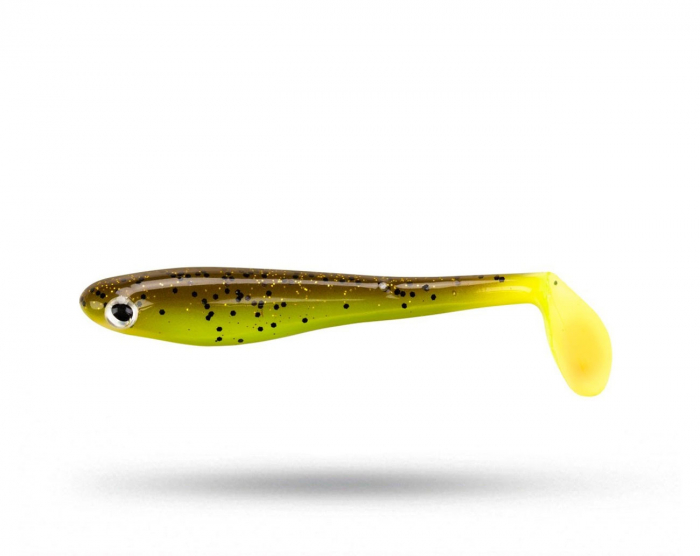 Berkley Hollow Belly 10cm 4-pack - Brown Chartreuse i gruppen Fiskedrag / Abborre & Gösjigg hos Örebro Fiske & Outdoor AB (1519531)