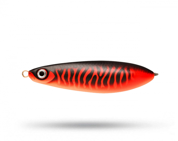 Rapala Rattlin Minnow Spoon 8 CM  - Matte Black Red UV i gruppen Fiskedrag / Gäddwobbler hos Örebro Fiske & Outdoor AB (153740)