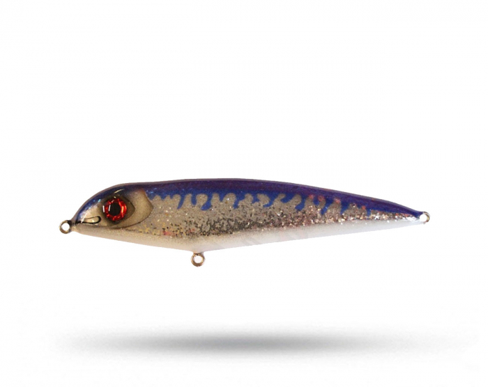 Musky Nicke Stor Cigarren - Blue Silver Glitter i gruppen Fiskedrag / Jerkbaits hos Örebro Fiske & Outdoor AB (18863_15422)