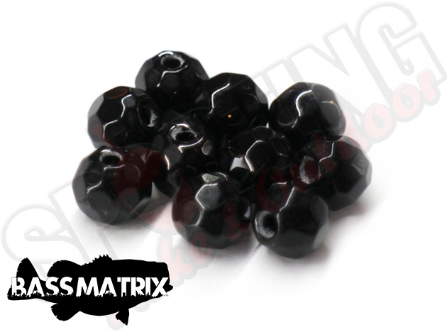 Bass Matrix Glass Beads - 6mm Black i gruppen  hos Örebro Fiske & Outdoor AB (21799_ur)