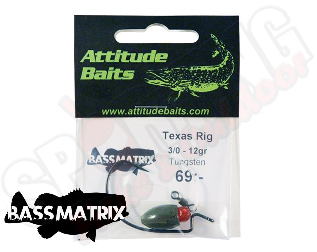 Bass Matrix Texas Rig Tungsten - 7,2gr 2/0 i gruppen  hos Örebro Fiske & Outdoor AB (23170_ur)