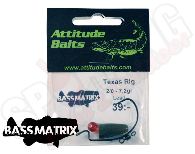 Bass Matrix Texas Rig Lead - 7,2gr 2/0 i gruppen  hos Örebro Fiske & Outdoor AB (23171_ur)