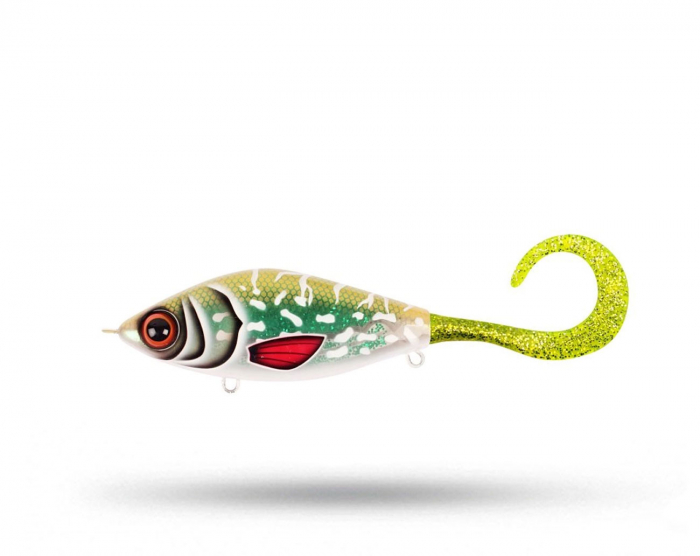TrueGlide Guppie Jr, 11cm, 70gr - Glitter Pike - Green / Gold glitter i gruppen Fiskedrag / Jerkbaits hos Örebro Fiske & Outdoor AB (29-EG208A-TR002)