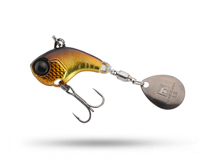 Jackall Deracoup Fine 3.5g - Silver Powder Gold & Black i gruppen Fiskedrag / Vibrationsbeten hos Örebro Fiske & Outdoor AB (4141-90)