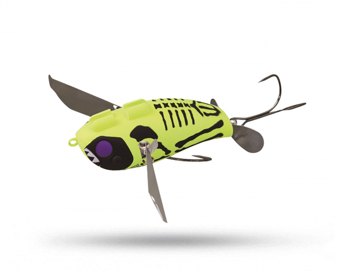 Jackall Pompadour Jr - Chartreuse Frog Bone i gruppen Fiskedrag / Ytbeten och Poppers hos Örebro Fiske & Outdoor AB (452580713970)