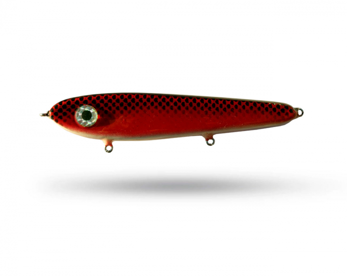 Hoosier Rattling Baitfish Glider - Red Black i gruppen Fiskedrag / Jerkbaits hos Örebro Fiske & Outdoor AB (737_12443)