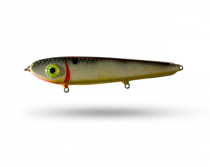 Hoosier Rattling Baitfish Glider - Smiling Eat Me Shad i gruppen Fiskedrag / Jerkbaits hos Örebro Fiske & Outdoor AB (737_12445)