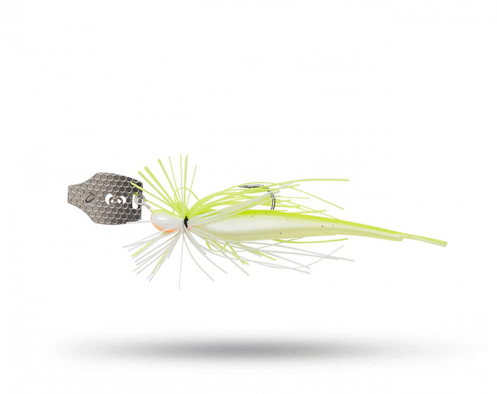 Savage Gear Crazy Swim Jig 12.5cm 14.5g Sinking - Yellow White i gruppen Fiskedrag / Chatterbaits, Jigs & Bladed Jigs hos Örebro Fiske & Outdoor AB (76738)