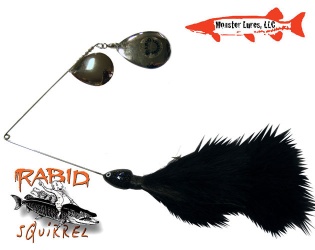 Monster Lures Rabid Squirrel Colorado Spinnerbait - Black Silver i gruppen Fiskedrag / Gäddspinnare & Spinnerbaits hos Örebro Fiske & Outdoor AB (9278_14327)