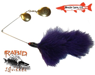Monster Lures Rabid Squirrel Colorado Spinnerbait - Purple Gold i gruppen Fiskedrag / Gäddspinnare & Spinnerbaits hos Örebro Fiske & Outdoor AB (9278_14333)