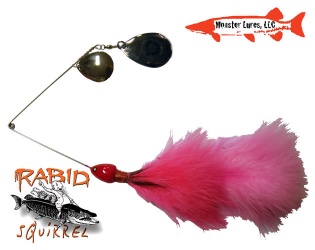 Monster Lures Rabid Squirrel Colorado Spinnerbait - Silver Pink i gruppen Fiskedrag / Gäddspinnare & Spinnerbaits hos Örebro Fiske & Outdoor AB (9278_14335)