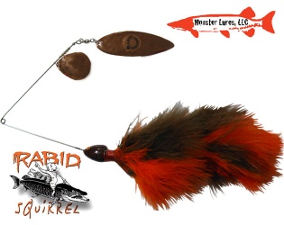 Monster Lures Rabid Squirrel Willow Spinnerbait - Coppar Red i gruppen Fiskedrag / Gäddspinnare & Spinnerbaits hos Örebro Fiske & Outdoor AB (9293_14344)