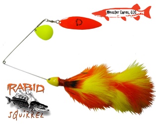 Monster Lures Rabid Squirrel Willow Spinnerbait - Sunbust i gruppen Fiskedrag / Gäddspinnare & Spinnerbaits hos Örebro Fiske & Outdoor AB (9293_14350)