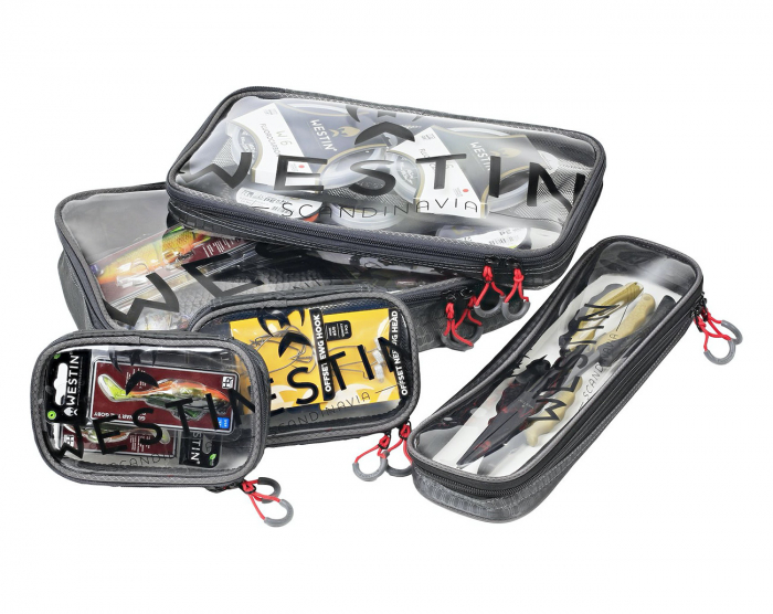 Westin W4 Clear Guard Pouch Set 5 Puches Titanium Black i gruppen Förvaring / Fiskeväskor hos Örebro Fiske & Outdoor AB (A275-988-164)