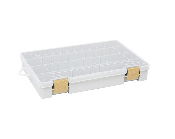 Westin W3 Tackle Box 27,5x18,5x4,5cm Grey/Clear i gruppen Förvaring / Betesaskar & Boxar hos Örebro Fiske & Outdoor AB (B02-706-027)