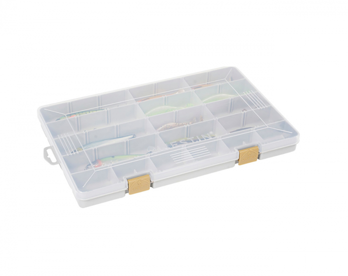 Westin W3 Tackle Box 35,5x22,5x3,5cm Grey/Clear i gruppen Förvaring / Betesaskar & Boxar hos Örebro Fiske & Outdoor AB (B02-706-035)