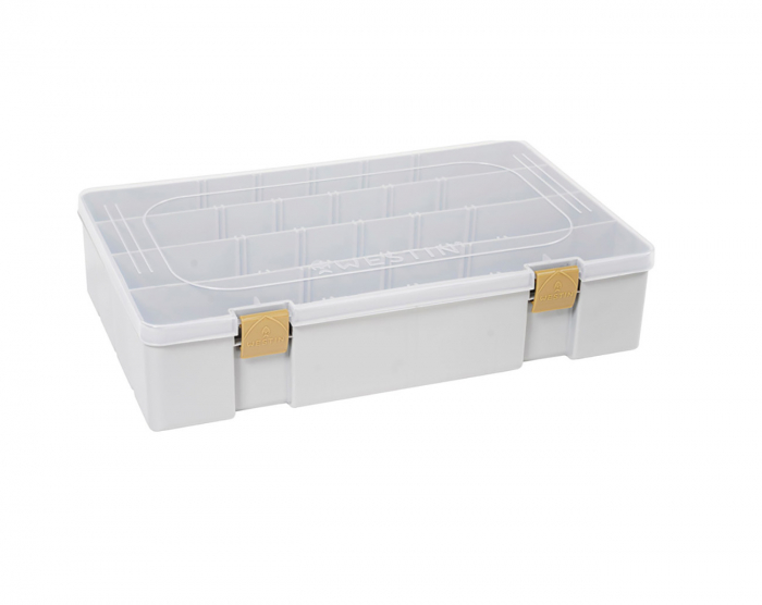 Westin W3 Tackle Box 36x22,5x8cm Grey/Clear i gruppen Förvaring / Betesaskar & Boxar hos Örebro Fiske & Outdoor AB (B02-706-036)