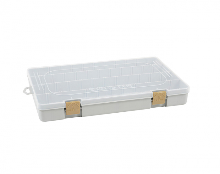 Westin W3 Tackle Box 36x22,5x4,8cm Grey/Clear i gruppen Förvaring / Betesaskar & Boxar hos Örebro Fiske & Outdoor AB (B02-706-037)