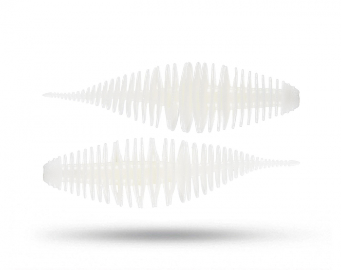 Geecrack Bellows Shad 2.8'' - White i gruppen Fiskedrag / Kräftor & Creaturebaits hos Örebro Fiske & Outdoor AB (BGILLS-28-389)