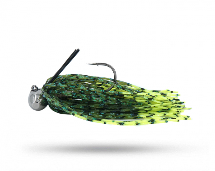 Bite Of Bleak Football Skirted Jig 10,6g - Toxic Green i gruppen Fiskedrag / Chatterbaits, Jigs & Bladed Jigs hos Örebro Fiske & Outdoor AB (BOB-00-0583)