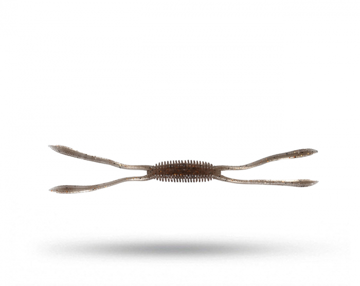 Sunny Bros Double Whip 3.9'' 9,9cm (6-pack) - Dark Shrimp+ i gruppen Fiskedrag / Kräftor & Creaturebaits hos Örebro Fiske & Outdoor AB (BOB-00-SUN-0134)