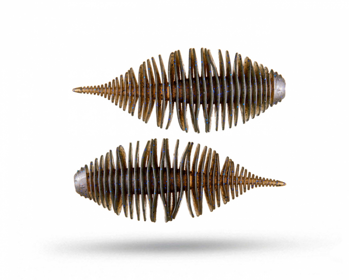 Geecrack Bellows Gill Floating Elastomer 2.8  - Green Pumpkin Blue Flake i gruppen Fiskedrag / Kräftor & Creaturebaits hos Örebro Fiske & Outdoor AB (EBGILL2-023)