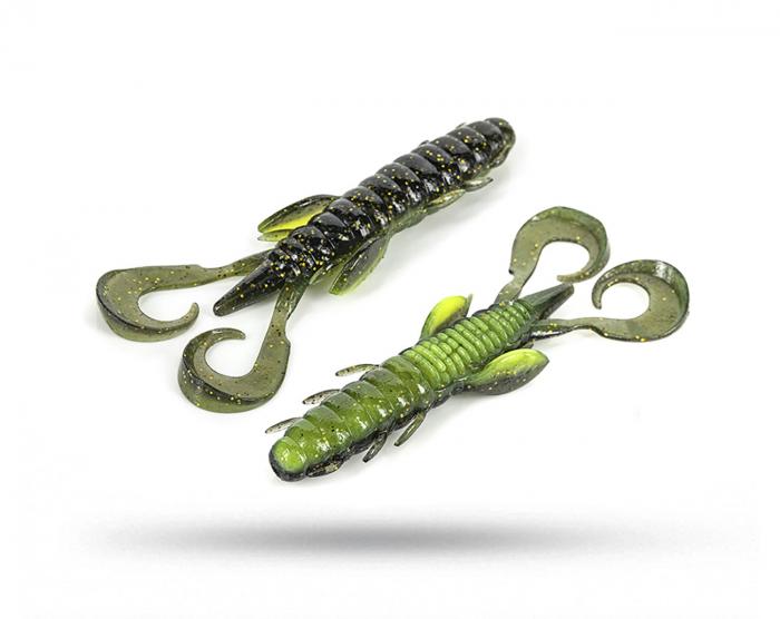 Molix Freaky Craw 7cm - UV Watermelon Gold Chartreuse i gruppen Fiskedrag / Kräftor & Creaturebaits hos Örebro Fiske & Outdoor AB (FRC28-453)