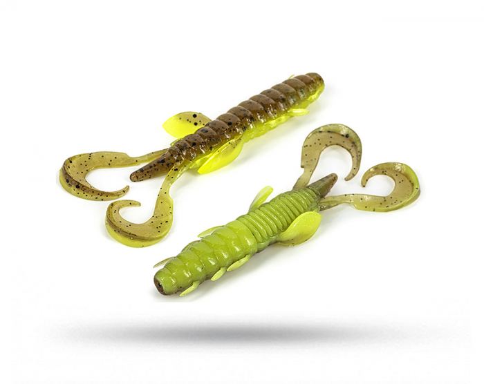 Molix Freaky Craw 7cm - UV Brown Cream Peppar i gruppen Fiskedrag / Abborre & Gösjigg hos Örebro Fiske & Outdoor AB (FRC28-478)