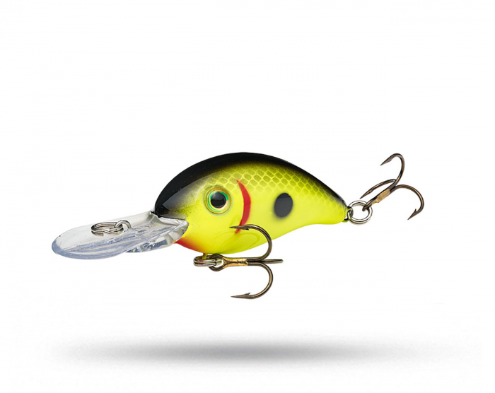 Strike King Pro Model Series 3 Floating 6cm - Black Back Chartreuse  i gruppen Fiskedrag / Abborrwobbler hos Örebro Fiske & Outdoor AB (HC3-535)