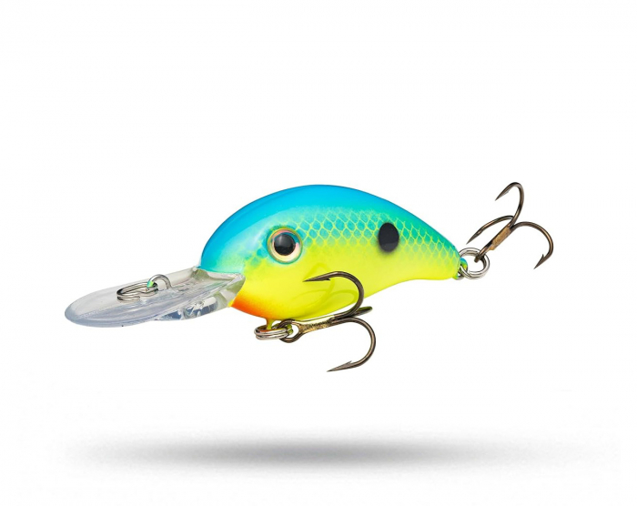 Strike King Pro Model Series 3 Floating 6cm - Chartreuse Powder Blue Back i gruppen Fiskedrag / Abborrwobbler hos Örebro Fiske & Outdoor AB (HC3-561)