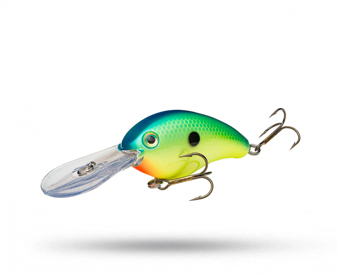 Strike King Pro-Model Series 4 Floating 11cm, 15,9g - Blue Back Chartreuse i gruppen Fiskedrag / Abborrwobbler hos Örebro Fiske & Outdoor AB (HC4-503)