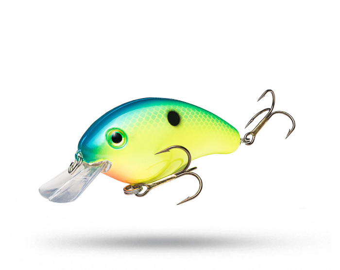 Strike King Pro-Model Series 4S Floating 11cm, 15,9g - Blue Back Chartreuse i gruppen Fiskedrag / Abborrwobbler hos Örebro Fiske & Outdoor AB (HC4S-503)