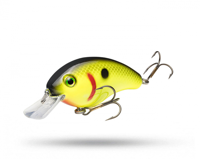 Strike King Pro-Model Series 4S Floating 11cm, 15,9g - Black Back Chartreuse i gruppen Fiskedrag / Abborrwobbler hos Örebro Fiske & Outdoor AB (HC4S-535)