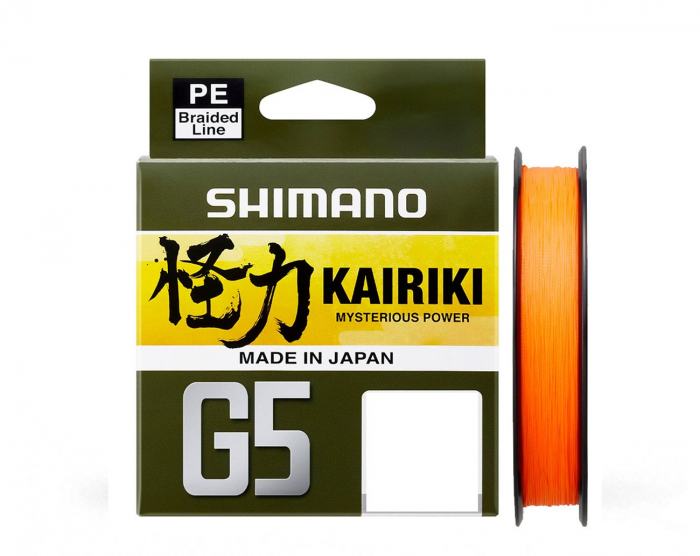 Shimano Line Kairiki G5 150m Orange - 0.13mm 4.1kg i gruppen Övrigt / Fiskelinor / Flätlina hos Örebro Fiske & Outdoor AB (LDM51UE130150H)