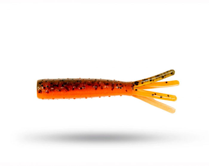 Z-Man Tiny Ticklerz 4,4cm (8-pack) - Green Pumpkin Orange i gruppen Fiskedrag / NED Beten , Maskar & Stickbaits hos Örebro Fiske & Outdoor AB (MTIC-47PK8)