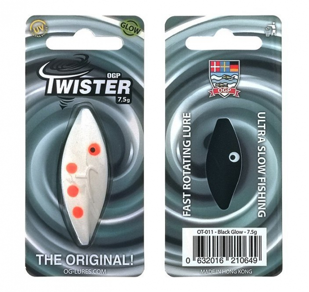 Twister - Black White (Glow) - 7,5 g i gruppen Fiskedrag / Skeddrag hos Örebro Fiske & Outdoor AB (OT-011)
