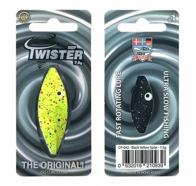 Twister - Black Yellow Splat - 7,5 g i gruppen Fiskedrag / Skeddrag hos Örebro Fiske & Outdoor AB (OT-042)
