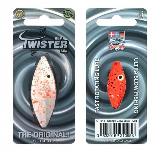 Twister - Orange White (Glow) Splat - 7,5 g i gruppen Fiskedrag / Skeddrag hos Örebro Fiske & Outdoor AB (OT-044)