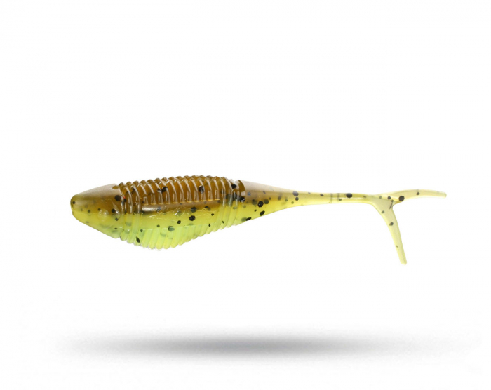 Mikado Fish Fry 8 cm - Green Pumpkin Chartreuse i gruppen Fiskedrag / Dropshot Jigg hos Örebro Fiske & Outdoor AB (PMFY-8-346)