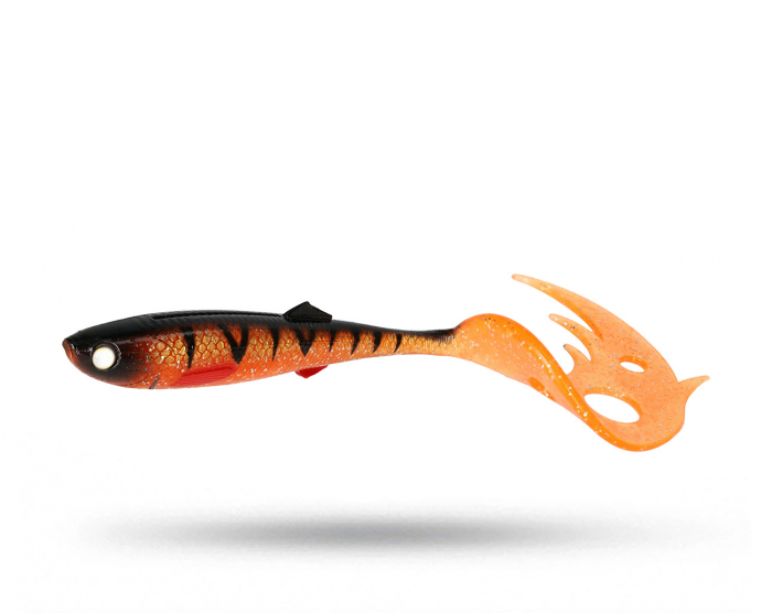 Mikado Sicario Pike Tail 8,5 cm - Orange Perch i gruppen Fiskedrag / Abborre & Gösjigg hos Örebro Fiske & Outdoor AB (PMSCT-85-OP)