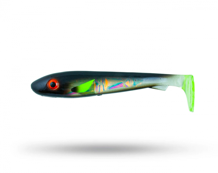 SvartZonker McRubber 21cm Challenge Edition - Sober Chartreuse Tail Flash i gruppen Fiskedrag / Gäddjiggar hos Örebro Fiske & Outdoor AB (SZ111901)